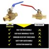 Revalved REVALVED PEX Full Port 1" Brass Ball Valve - Red Handle, Lead-Free, PK 2 REV100PR-6PK